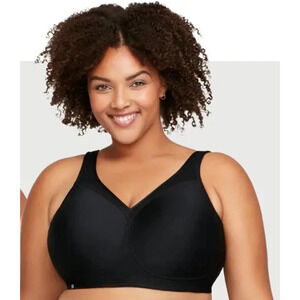 Glamorise Magic Lift Ultimate Support T-Shirt Wireless Sports Bra Sz 50DD 16321